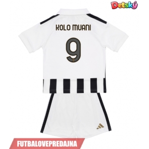 Lacne Dětský Futbalové dres Juventus Randal Kolo Muani #9 2026-27 Krátky Rukáv - Domáci (+ trenírky)